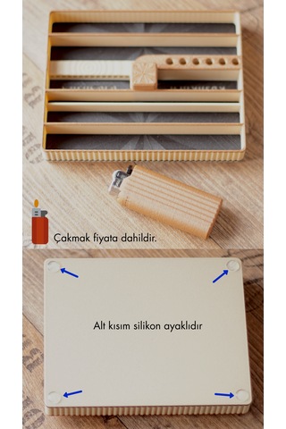 Tabac Tray Tütün Tepsisi - Premium Tasarım Organizer Krem