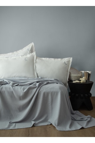 Tek Kişilik Pure İndigo Nevresimli Pike Seti İndigo