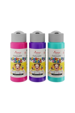 Mor-fuşya-turkuaz Parmak Boyası 3&apos Lü Set 3x60ml Diğer