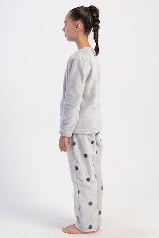 Kız Çocuk Uzun Kol Welsoft Gri Pijama Takım C4t5n1o304 001