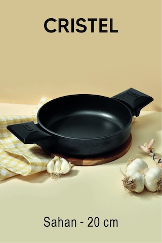 Cristel 20 Cm Sahan Kapaksız Siyah Siyah Cristel 20 Cm Sahan Kapaksız Siyah Siyah