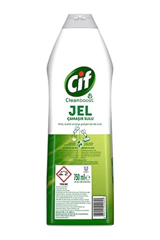 Cif Jel Yüzey Temizleyici Cleanboost Tüm Yüzeyler İçin Leke Çıkarıcı Çamaşır Sulu Bahar Ferahlığı 750 Ml