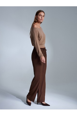 Dilvin 72209 Beli Lastikli Pantolon-kahve Kahve