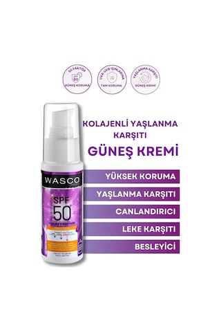 Yaşlanma Karşıtı Spf50+ Kolajenli Güneş Kremi Collagen-panthenol-hyaluronic Acid 50ml