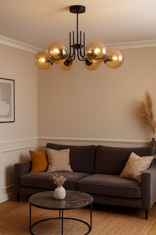 Vien Modern Tasarım Salon Yemek Odası Mutfak Siyah Renk Bal Camlı Sarkıt 6 Lı Avize Siyahball Siyahball Vien Modern Tasarım Salon Yemek Odası Mutfak Siyah Renk Bal Camlı Sarkıt 6 Lı Avize Siyahball Siyahball