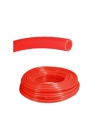 Pvc Silikonlu Naturel Su Hortumu Kırmızı Renk 1/2 12.5 Mm 50 Metre 6 Kg