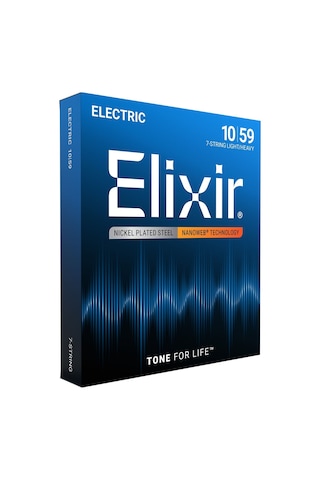 Elixir 12074 Nanoweb Light/heavy 7 Telli Elektro Gitar Teli 10-59