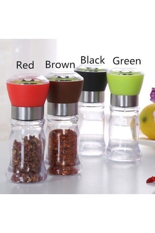 Besthome1 Taşınabilir El Karabiber Değirmeni Baharat Tuzluğunu El Büküm Aracı Kahverengi