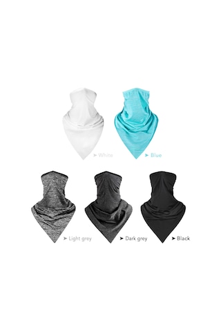 Ranyeek Yazın Serinletici Buz İpeği Boyunluk: Uv Koruma, Toz Ve Damlacık Önleyici, Çok Amaçlı Spor Aksesuarı - Koyu Gri Koyu Gri