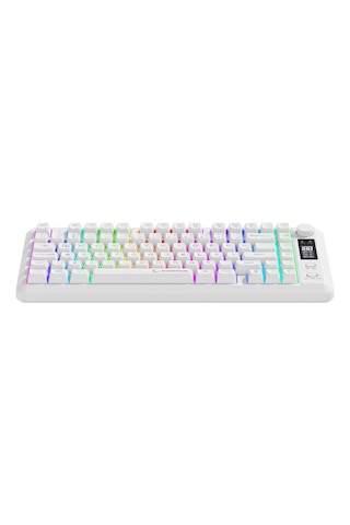 Rampage Rm-k87 Zeron Beyaz 2.4g + Bt Wireless Rgb Aydınlatmalı Q 75 Membrane Gaming Oyuncu Klavye