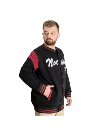 Mode Xl Büyük Beden Erkek Kolej Mont Nothing 23630 Siyah Siyah