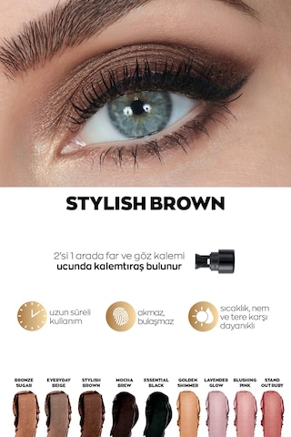 Avon Power Stay Kalem Göz Farı Stylish Brown