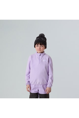 The North Face Teen Glacier 1/4 Zip Pullover Çocuk Mor Polar Ceket Nf0a8cvjqzı1 Mor