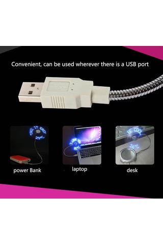 Usb Fan For Masa, Görüntüleri, Zaman Sıcaklığını Gösterebilen, Projeksiyonu Özelleştirebilen Bir Mini Fan.