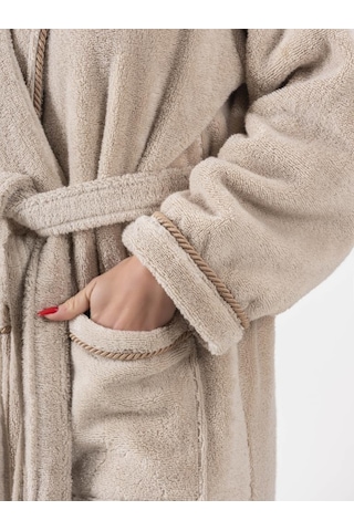 Mikro Koton Şalyaka Bornoz Penye Pamuk Soft Yumuşak Banyo Bornozu 001