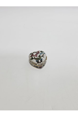 Antika Cloisonne Minyatür Kutu 4,6x4,6cm 084