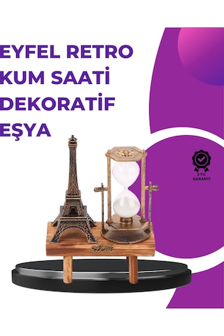 Ev, - 104 - Ofis Ve Kafeler İçin Retro Ahşap Kum - Spt-gld - Saati Dekorasyonu