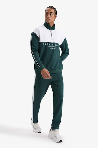 Defacto Defactofit Boxy Fit Dik Yaka Yarım Fermuarlı Baskılı Sporcu Sweatshirt F0198ax25augn536 Yeşil