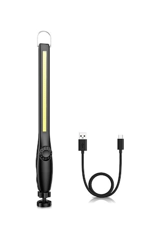 Soulader Usb Şarjlı Taşınabilir Cob Led El Feneri, Manyetik Tabanlı Çok Amaçlı Işık Kaynağı, Kampçılık, Araç Tamiri, Muayene Ve Acil Durumlar İçin Pratik Çözüm Siyah