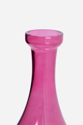 Pembe Cam Kapaklı Sürahi - Pembe Renk Modern Tasarım Damla Karaf