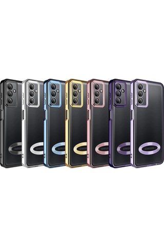 Galaxy Uyumlu A14 Kılıf Kamera Korumalı Logo Gösteren Zore Omega Kapak