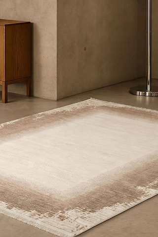 Sembol 2907 Bej Kahverengi Modern Renk Geçişli Halı