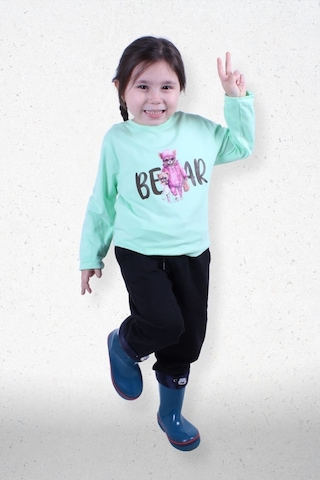 Fyk Kids Kız Çocuk Alt-üst Uzun Kollu Takım Yeşil
