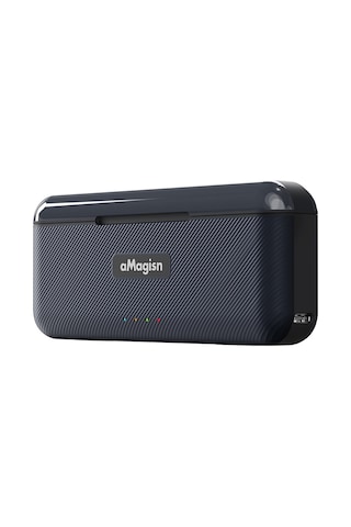 Amagisn Aa07 3 Yuvalı Hızlı Şarj Kutusu Pil Şarj Cihazı Siyah