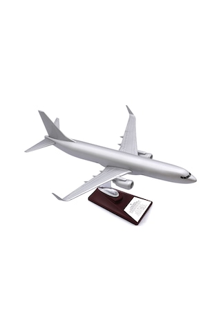 Zekupp - Maket Uçak - Boeing 737-800 1/100 - GÜMÜŞ RENK ÖZEL TASARIM Model Uçak