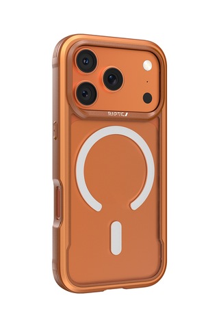 İphone 17 Pro Max Kılıf M-safeli Raptic Shield Classic Serisi Şeffaf Tasarım C-magnet Kapak Turuncu Turuncu