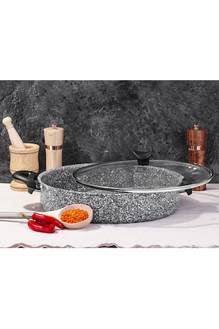 Taç Ultra Granit Basık Tencere 30Cm