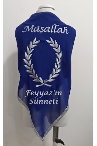 Moms And Babies İsimli Sünnet Şalı Omuz Örtüsü Maşallah Nakış Işlemeli Kına Şalı Atkı Eldiven Isme Özel