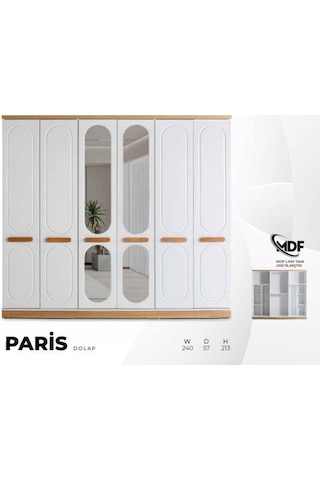 Paris Mdf 6 Kapılı Dolap