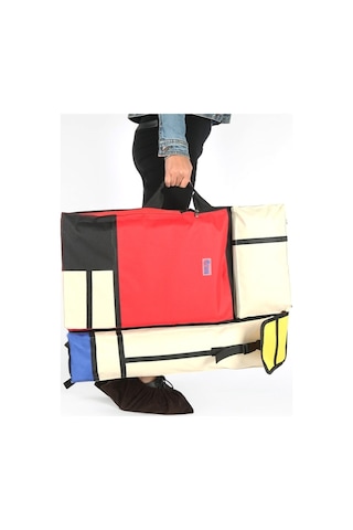 Büyük Kapasiteli Seyahat Omuz Eskiz Defteri Çizim Çantası Çok Renkli