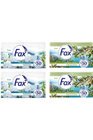 Fax Kalıp Banyo Sabunu 600 Gr Klasik Ve Zeytinyağlı 4 Lü Karma Paket