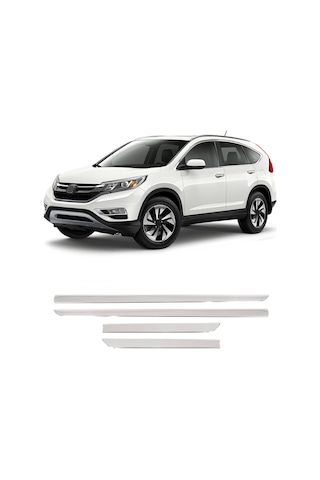 Honda C-rv Uyumlu 2012-2018 Krom Yan Kapı Çıtası 4 Parça Paslanmaz Çelik