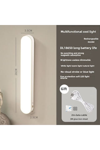 Dianziye Banyo/ Mutfak Usb Led Aydınlatma, Delme Yok Kurulum, 3 Renk Seçenekli, Parlaklık Ayarlanabilir, 18650 Şarjlı Pil, 2 Metre Kablolu Düzenleyici Ve Şarjlı İkili Kullanım Diğer