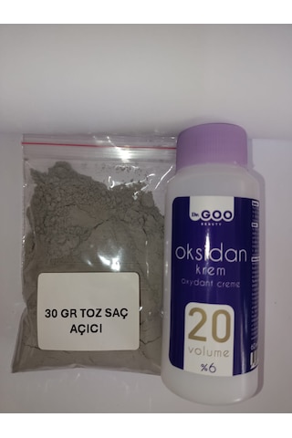 Qf Toz Saç Açıcı 30 Gr Ve 60 Ml 20 Vol Oksidan Krem
