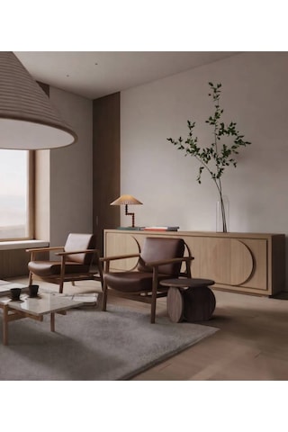 Kresa Masif Ağaç Yan Sehpa Koyu Ceviz