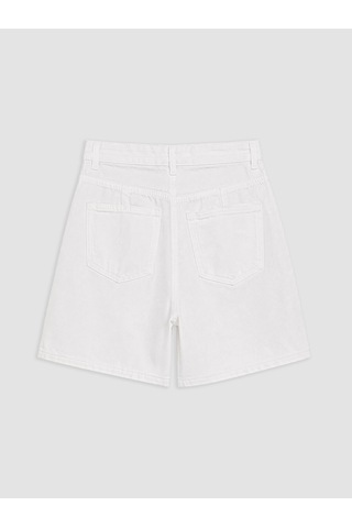 Lcwaıkıkı Petite Beyaz Regular Fit Kadın Jean Şort