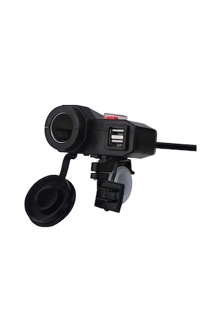 IC266F-1 Motorsiklet Usb Şarj Seti Anahtarlı