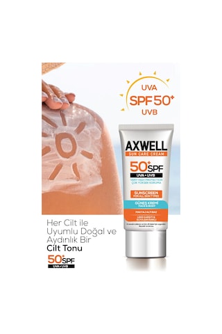 Axwell Leke Karşıtı Nemlendirici ve Yüksek Koruyucu Güneş Kremi SPF50+ 50 ML