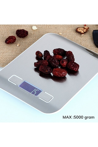 Tf 1002 Hassas Ölçümlü Maksimum 5 Kg Kapasiteli Led Ekran Platin Çok Renkli