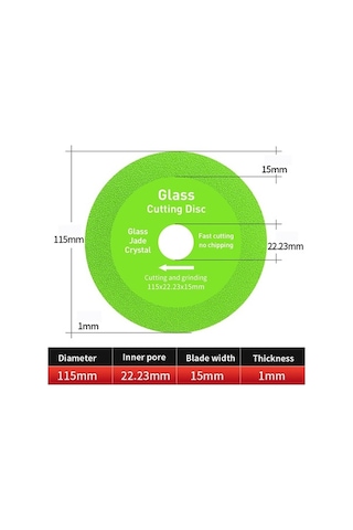 Pazly Elmas Kesici Disk - 3'lü Ultra İnce Testere 100/115mm, Cam, Seramik, Kristal Kesim