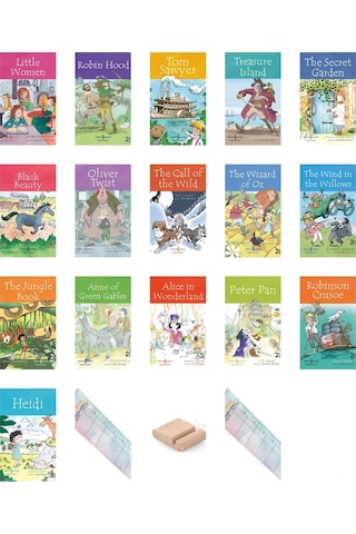 8-13 Yaş İngilizce Çocuk Klasikleri Hikaye Seti 16lı/english Stories For Children + Telefon Tutucu