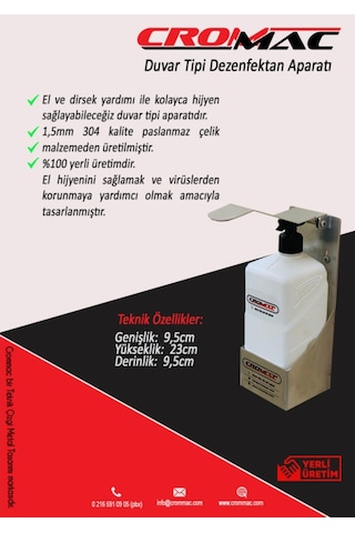 Duvar Tipi Dezenfektan Aparatı