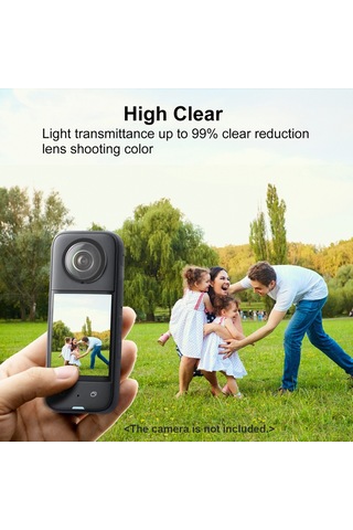 Youtek Insta360 X3 İçin 2'li Set Pmma Panoramik Lens Koruyucu Kılıf