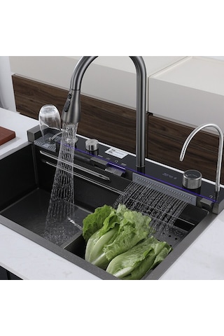 Dijital 304 İthal Akıllı Eviye Ve Batarya Seti Antrasit Gri