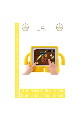 Tablettutucu Apple İpad 7 8 9 Nesil 10 2 Inç Yumuşak Dokulu Tutacaklı Darbe Tam Koruma Standlı Kids