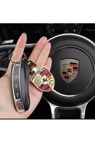 Metal Gold Premium Anahtarlık Pors Che Uyumlu Metal Anahtarlık